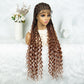 2024 KIMA Cornrow Water Wavy Braided Full Lace Wig with Baby Hair | Synthetic African Braid Lace Front Wig