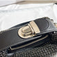 Luxury Designer Brand Silver Clutch Purse | Women's Evening Banquet Bag & Crystal Rhinestone Shoulder Bag (Fashion Handbags)