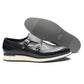 Luxury Men's Double Buckle Monk Strap Flats | Genuine Leather Casual Walk Shoes (Dark Brown, Black)