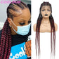 36" Cornrow Knotless Braids Wig | 360 Full Lace | Baby Hair | Synthetic