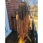 Ready-to-Ship 28" Center Part Box Braids Wig | 13x4 Lace Front | Middle Part | Kanekalon