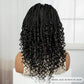 Knotless Box Boho Braided Wig with Curly Ends | Short Bob Style | Full Lace Synthetic Wig for Black Women