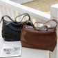Vintage Big Capacity Shoulder Bag | Soft Leather Crossbody & Armpit Satchel Bag (Casual Portable Handbag Purse - Bolsa)