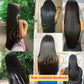 250% Density HD Lace Frontal Wig | Super Double Drawn Straight Virgin Human Hair | Natural Black