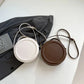 Round Crossbody Bags for Women | High Quality PU Leather Designer Shoulder Bag & Female Clutch Purse (Solid, Soft)