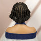 Natural Color Bantu Knot Braided Wig | Cornrow Braids | Full Lace | Heat Resistant Synthetic Wig | African Women