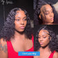 100% Human Hair Loose Deep Wave Short Bob Wig | 14 Inch 200 Density Vietnamese Remy 13x4 Transparent Lace Front Wig