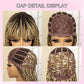 Short 14" Bob Braided Wig | Curly Knotless Box Braids | Synthetic Machine Made Wig | For Black Women