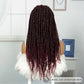 Burgundy Knotless Twist Dreadlocks Lace Front Wig | Crochet Braids | Full Lace | Black Women