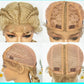 KIMA Blonde Dutch Twins Braids Wig | Full Lace Cornrows & Curly Ends