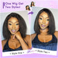 13x4 Glueless Kinky Straight Bob Wig | Ready-to-Wear | Brazilian Remy Hair | HD Transparent Lace