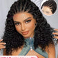 13x4 Human Hair Deep Curl Locs Wig | Knotless Braided Bob | 210 Density | Remy Mongolian Hair