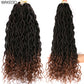 Goddess Faux Locs Crochet Hair | 18" Soft Curly Braids | Ombre Dreadlocks Extensions | 24 Strands/Pack