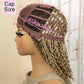 Short 14" Bob Braided Wig | Curly Knotless Box Braids | Synthetic Machine Made Wig | For Black Women