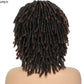 Soft Faux Locs Headband Wig - 6 Inch Ombre Dreadlock Wig for Black Women - Curly Braided Synthetic Wig with Headband - 1B, Burgundy, 27, 30, 613 Options