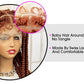 36" Big Knotless Box Braided Full Lace Wig | Cornrow Braiding Wig | Baby Hair | Synthetic Braids | For Women
