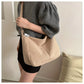 Women's Corduroy Shoulder Bag | Casual Striped Large Capacity Tote with Zipper (Cute Hat Patch, Everyday Use)