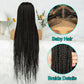 KIMA 36" Knotless Triangle Box Braids Wig | Transparent Full Lace