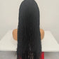 28" Micro Twist Braiding Lace Wig | Senegalese Twist Style | Transparent Lace Front Wig | Kanekalon Hair