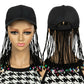 Braided Baseball Cap Wig | Adjustable Hat Wig | Afro Black Women & Girls