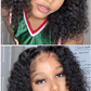 180% Density Deep Wave Bob Wig | Transparent Lace Front Human Hair
