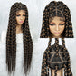 KIMA Colorful Braided Wig | Full Lace | Butterfly Locs & Dreadlocks Options