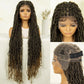 Red Box Braids Full Lace Wig | 36 Inches | Crochet Braids | Knotless | Kanekalon