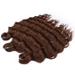 24" Orange Twist Crochet Hair | Synthetic Deep Wave Braiding Hair Extensions | Water Wave Hair | Heat Resistant Fiber | 60 Strands/Pack