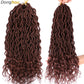 Goddess Faux Locs Crochet Hair | 18" Soft Curly Braids | Ombre Dreadlocks Extensions | 24 Strands/Pack
