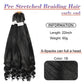 Pre-Stretched French Curly Braiding Hair - Natural Black Crochet Braids (Hot Water Setting)