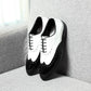 Elegant Men's White & Black Wingtip Brogue Oxfords | Genuine Leather Wedding, Party & Social Dress Shoes