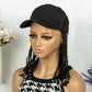Braided Baseball Cap Wig | Adjustable Hat Wig | Afro Black Women & Girls