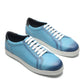 Luxury Designer Men's Genuine Leather Skateboard Shoes | Sky Blue Lace-Up Casual Sneakers (Breathable)