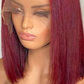 Rebecca #33 Reddish Brown Bob Wig | 13x6x1 T-Part Peruvian Remy Human Hair