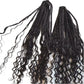 30" Crochet Boho Box Braids | Human Hair Curly Ends | Pre-Looped | Brazilian Remy Hair Extensions