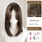 Women's Long Hair Lace Eight-Word Bangs Collarbone Length Wig | Artificial Full Real Human Hair Seamless Full-Head Wig