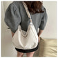 Women's Corduroy Shoulder Bag | Casual Striped Large Capacity Tote with Zipper (Cute Hat Patch, Everyday Use)