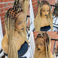 Ready-to-Ship 28" Center Part Box Braids Wig | 13x4 Lace Front | Middle Part | Kanekalon