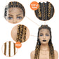 36" Jumbo Knotless Box Braids Wig | Incoo Full Lace Cornrow Wig | Transparent Lace | African Braided Hair