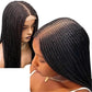 Ready-to-Ship 28" Center Part Box Braids Wig | 13x4 Lace Front | Middle Part | Kanekalon