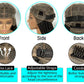 KIMA Short Box Braids Wig with Bantu Tips | Full Lace Crochet Twists