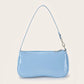 Retro Solid Color PU Leather Shoulder Bag | Fashionable Women's Casual Designer Hobo Underarm Handbag (Baguette Shape, All Seasons)