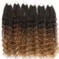 Ombre Goddess Box Braids Crochet Hair with Curly Ends | 14 Inch | 1-6 Packs