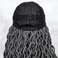 Knotless Box Braided Wig with Curly Ends & Baby Hair | Synthetic Lace Front Wig for Black Women
