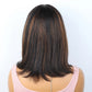 Ombre #4/27 Straight Bob Wig with Bangs | Human Hair Lace Top & Realistic Scalp