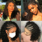 Kinky Curly Braided Bun Wig | 13x4 Lace Front | Human Hair | Remy | 210 Density