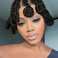 Short Bantu Knot Braided Wig | Full Lace | Synthetic Hair | Baby Hairs | Transparent Lace | Cute Braids Wig for Women