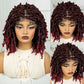 Burgundy Knotless Butterfly Locs Wig | Synthetic Lace Front