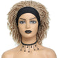 Soft Faux Locs Headband Wig - 6 Inch Ombre Dreadlock Wig for Black Women - Curly Braided Synthetic Wig with Headband - 1B, Burgundy, 27, 30, 613 Options