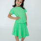 Seafoam Green Scrunchy Twirl Skort